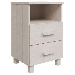 vidaXL Nachtkastjes HAMAR 2 st 40x35x62 cm massief grenenhout wit