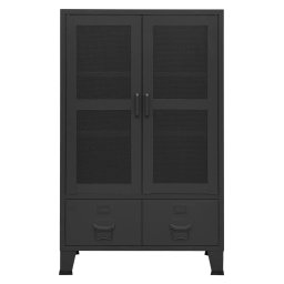 vidaXL Opbergkast industrieel 70x40x115 cm metaal zwart