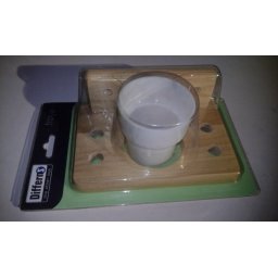 Houten beker / tandenborstelhouder