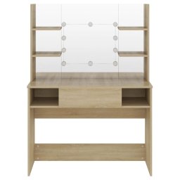 vidaXL Kaptafel met LED-verlichting 100x40x135 cm MDF eikenkleurig