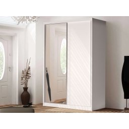 Kast KARL 2 schuifdeuren alpine wit met spiegel