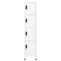 vidaXL Lockerkast 38x45x180 cm staal wit