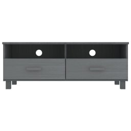 vidaXL Tv-meubel HAMAR 106x40x40 cm massief grenenhout donkergrijs