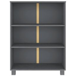 vidaXL Boekenkast HAMAR 85x35x112 cm massief grenenhout donkergrijs