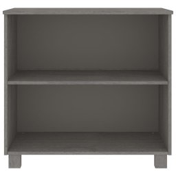 vidaXL Dressoir HAMAR 85x35x80 cm massief grenenhout lichtgrijs