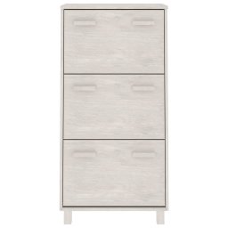 vidaXL Schoenenkast HAMAR 59,5x35x117 cm massief grenenhout wit