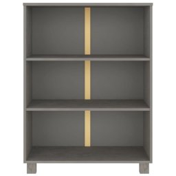 vidaXL Boekenkast HAMAR 85x35x112 cm massief grenenhout lichtgrijs