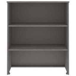 vidaXL Opzetkast HAMAR 85x35x100 cm massief grenenhout lichtgrijs
