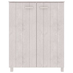 vidaXL Schoenenkast HAMAR 85x40x108 cm massief grenenhout wit