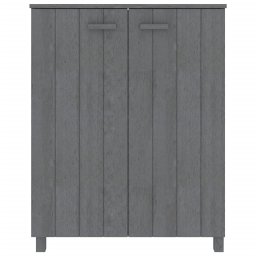 vidaXL Schoenenkast HAMAR 85x40x108 cm massief grenenhout donkergrijs