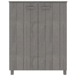 vidaXL Schoenenkast HAMAR 85x40x108 cm massief grenenhout lichtgrijs