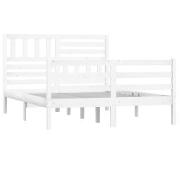 vidaXL Bedframe massief hout wit 140x200 cm