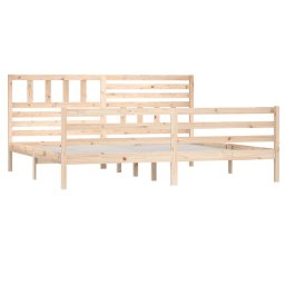 vidaXL Bedframe zonder matras massief hout 200x200 cm