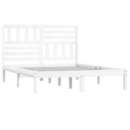vidaXL Bedframe massief grenenhout wit 160x200 cm