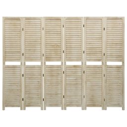 vidaXL Kamerscherm met 6 panelen 210x165 cm massief paulowniahout