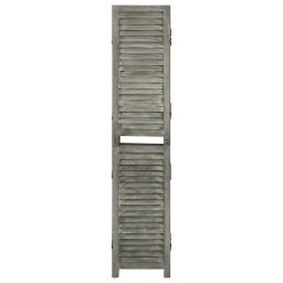 vidaXL Kamerscherm met 6 panelen 214x166 cm massief hout grijs