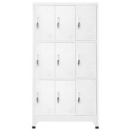 vidaXL Lockerkast met 9 vakken 90x45x180 cm staal grijs