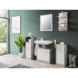 Complete badkamer MADERO 4 deuren wit/beton