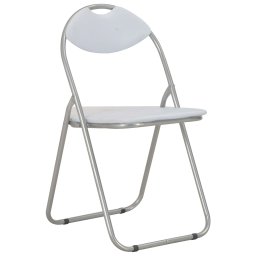 vidaXL Klapstoelen 6 stuks wit kunstleer