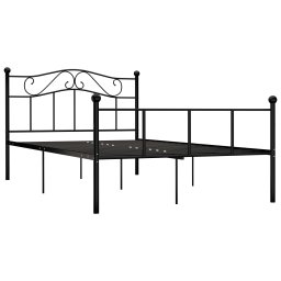 vidaXL Bedframe metaal zwart 140x200 cm