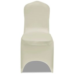vidaXL Stoelhoezen stretch crème 100 st