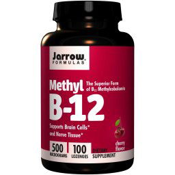 Methyl B-12 Cherry Flavor 500 mcg (100 Lozenges) - Jarrow Formulas