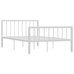 vidaXL Bedframe metaal wit 120x200 cm