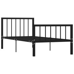 vidaXL Bedframe metaal zwart 100x200 cm
