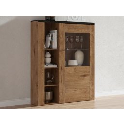 Hoge commode LARZAC 1 deur eik lefkas