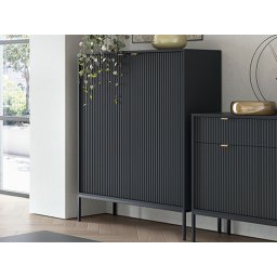 Commode NORYA 2 deuren zwart