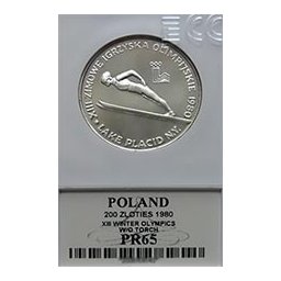 200 zł 1980 XIII Zimowe Igrzyska Olimpijskie - Lake Placid - Grading PR65