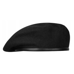 Beret czarny tłoczony WP bez orzełka - naszywek, wełniany BB-TEX