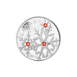 Kanada - 2011, 20 dolarów - Small Snowflake, Śnieżynka - Hiacynt czerwony