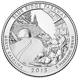 25 Centów 2015 - Blue Ridge - North Carolina (D)