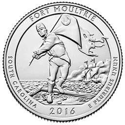 25 Centów 2016 - Fort Moultrie - North Carolina (D)