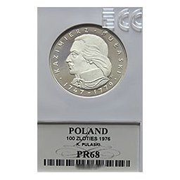 100 zł Kazimierz Pułaski 1976 - GRADING PR68