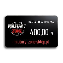 Karta Podarunkowa MILITARY ZONE - 400 zł - pewny Prezent dla faceta