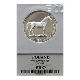 100 zł Koń 1981 - Grading PR62