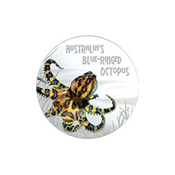 Tuvalu - 2008, 1 dolar - Blue Ringed Octopus - Ośmiornica