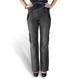 Damskie spodnie bojówki czarne Ladies Trousers vintage Surplus, wyprzedaż XL rozmiar 42