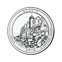 25 Centów 2012 - Acadia National Park - Maine (D)