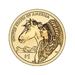1 dolar 2012 - Native American - Trade Routes in the 17th Century (P)