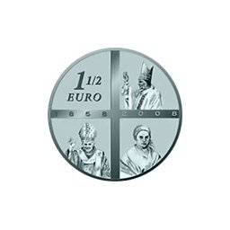 Francja - 1,5 Euro 2008 - Lourdes - Jan Paweł II