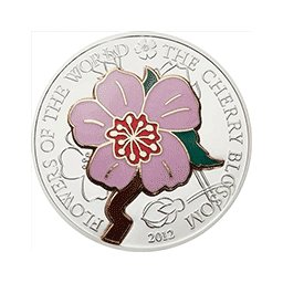 Cook Islands - 2012, 5 Dolarów - Kwiat Wiśni - Cherry blossom - Kwiaty Świata