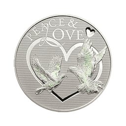 Tokelau - 2012, 5 dolarów - Miłość i pokój - hologram