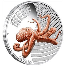 Australia - 2012, 50 cents - Życie morskie rafy II - Ośmiornica