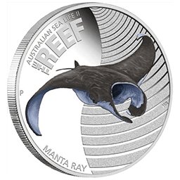 Australia - 2012, 50 cents - Życie morskie rafy II - Manta Ray