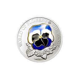 Cook Islands - 2009, 5 Dolarów - Bratek - Kwiaty Świata
