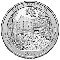 25 Centów 2017 - Ozark National Scenic Riverways - Missouri (D)