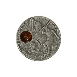 Niue - 2008, 1 dolar - Szlak Bursztynowy (Amber Route) - Gdańsk - Srebro